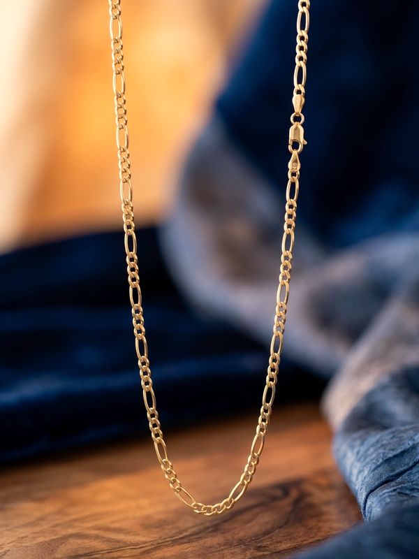 14kt Gold Figaro Chain 24" 3.23mm