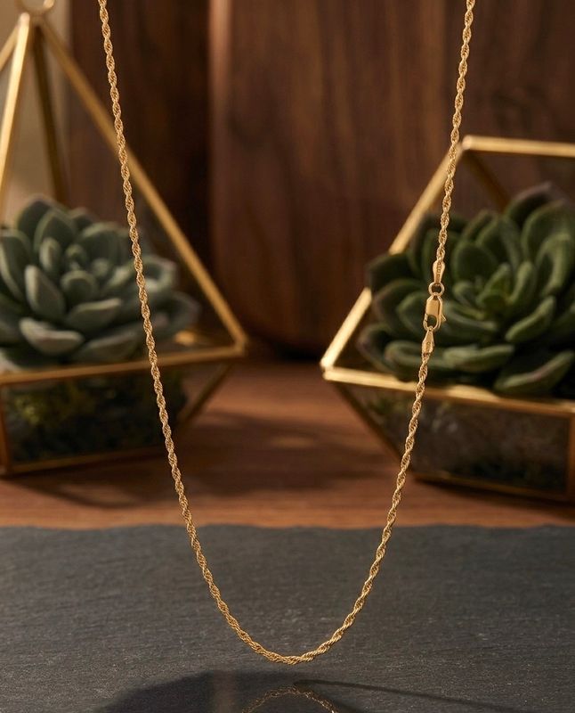 14kt Gold Rope Chain 24" SOLID 2mm