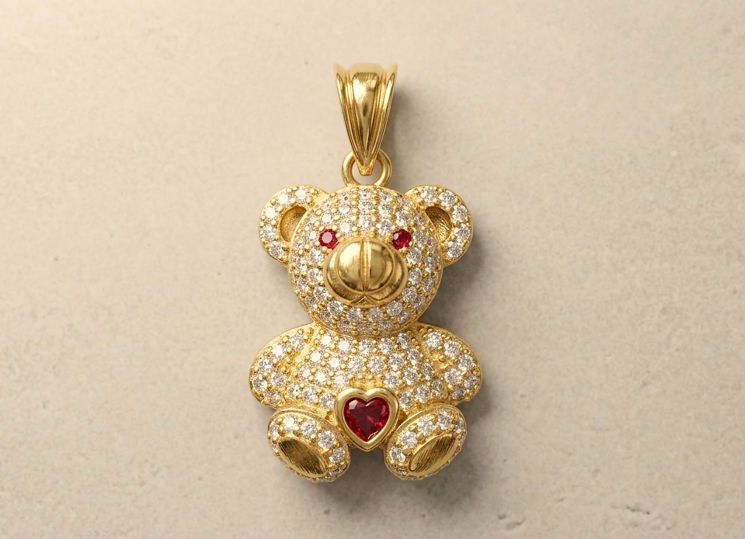 14kt Teddy Bear Pendant