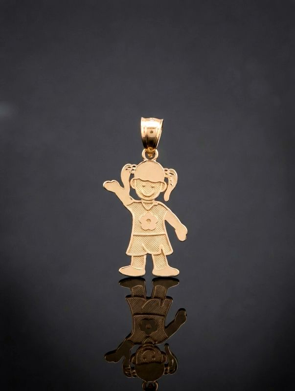 14kt Gold Girl Pendant