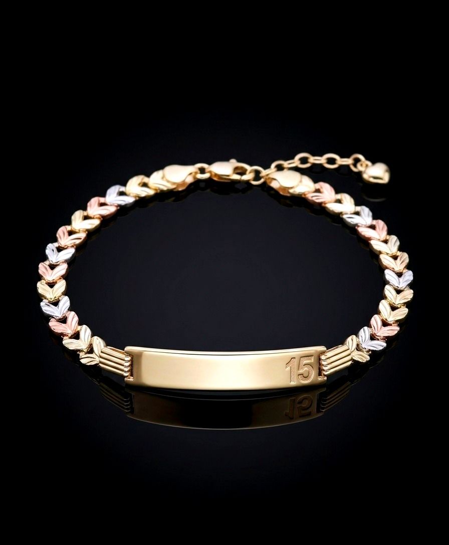 14kt Gold ID "15" Bracelet