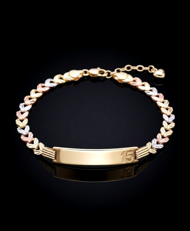 14kt Gold ID "15" Bracelet