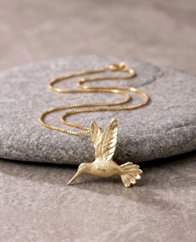 14kt Gold Hummingbird 18' Box Chain
