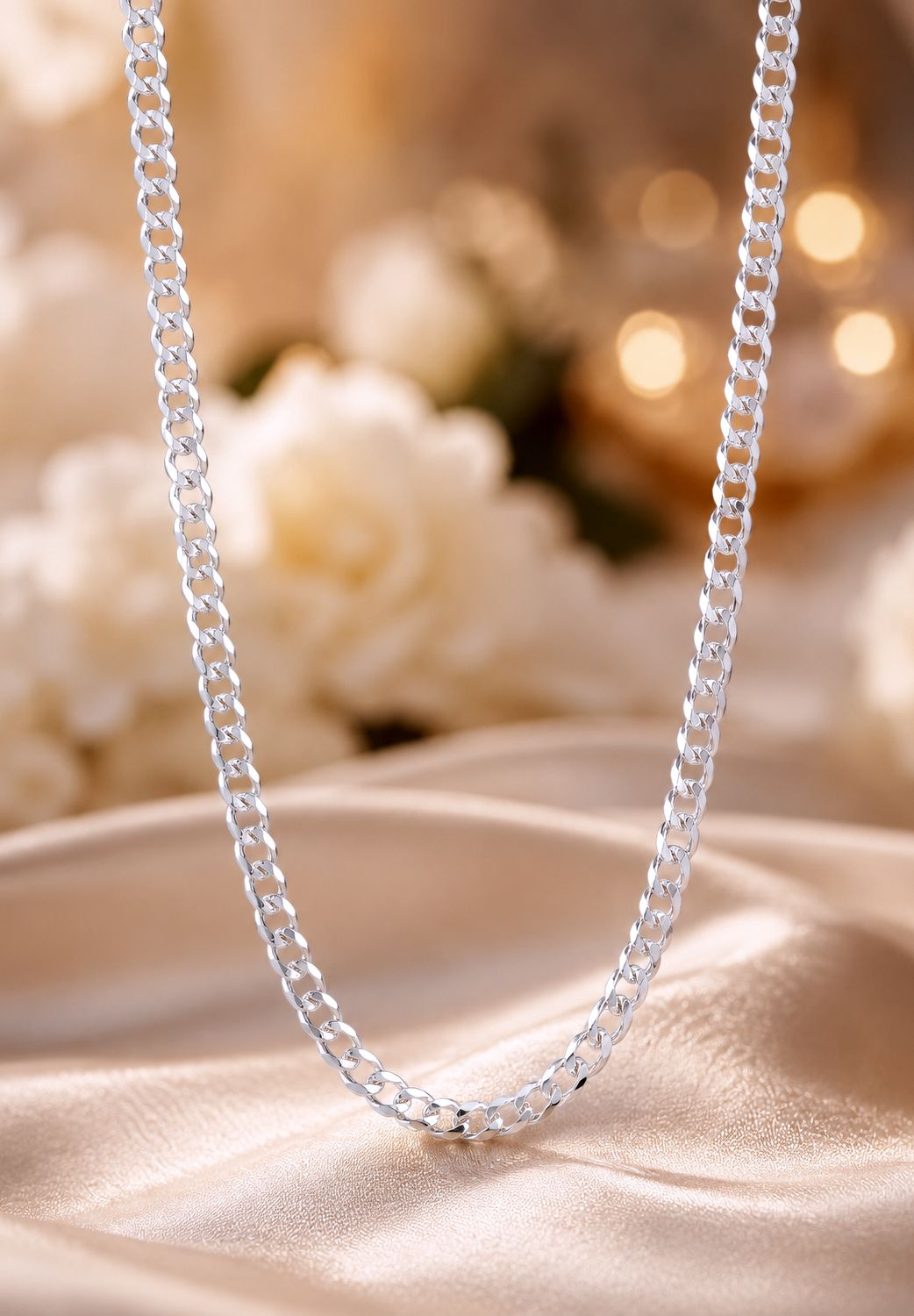 Sterling Silver Super Flat Curb 20" Chain 5.2mm
