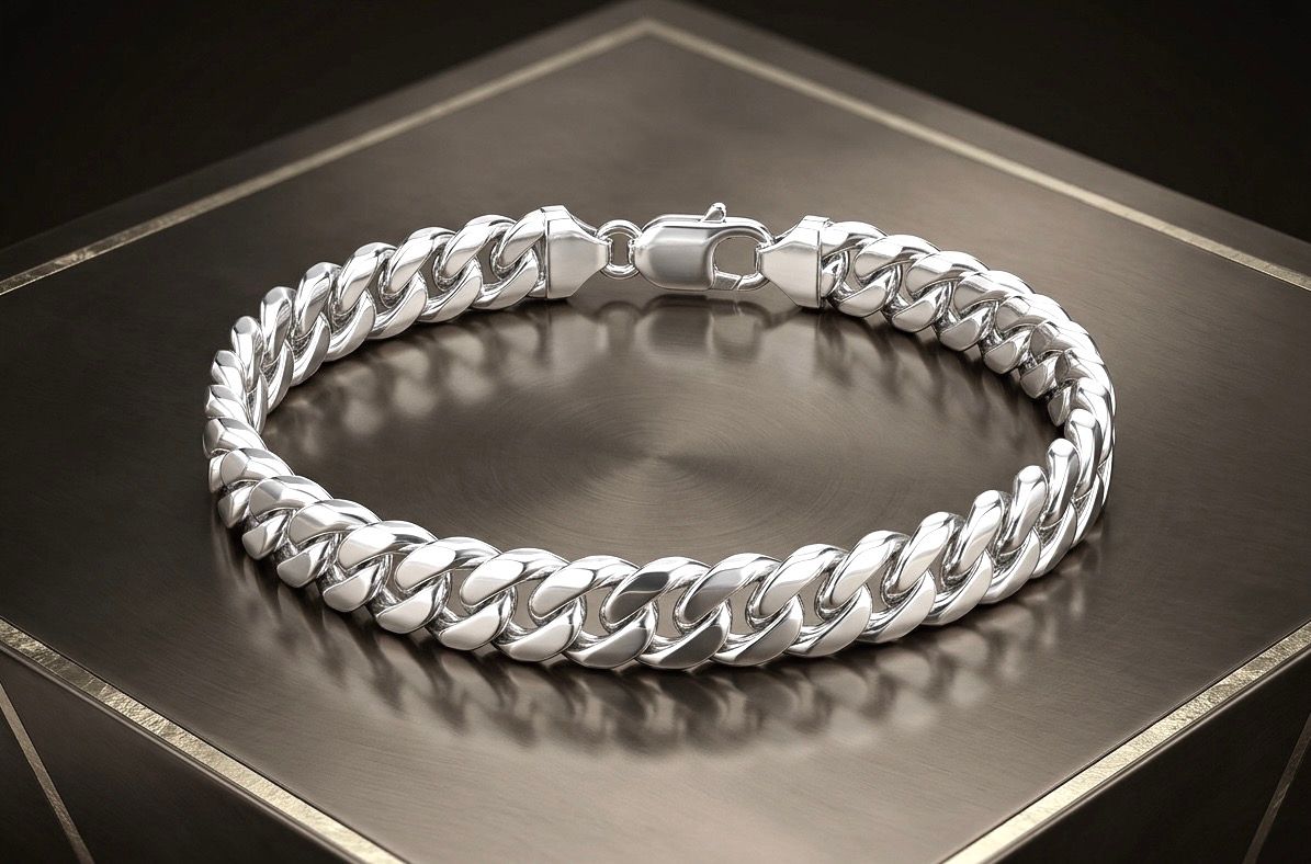 Sterling Silver Miami Cuban 8" 8.8mm Bracelet