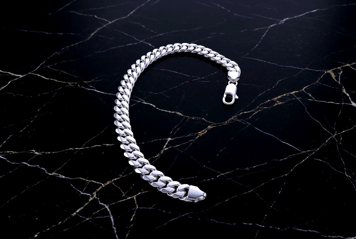 Sterling Silver Miami Cuban 8" 7.0mm Bracelet
