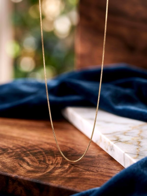 14kt Gold Box Chain 20" 0.9mm