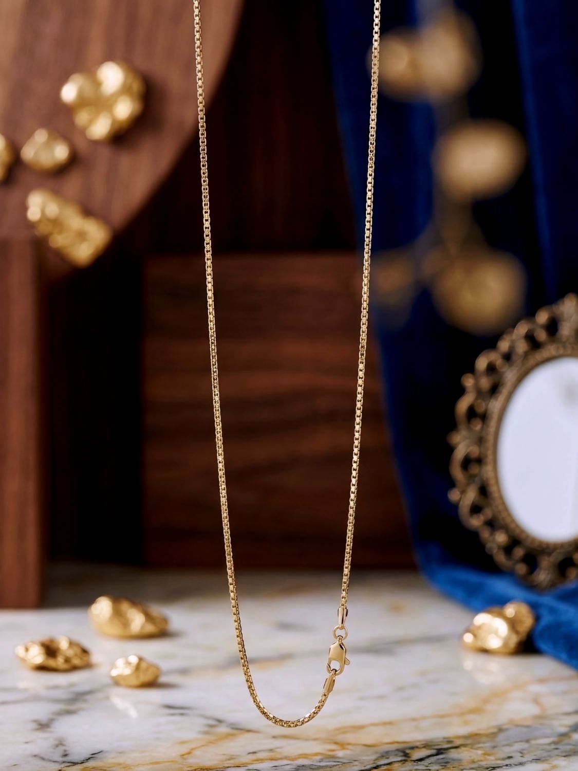 14kt Gold Box Chain 30" 1.2mm