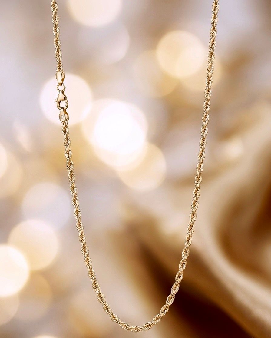14kt Gold Rope Chain 20" SOLID 2mm