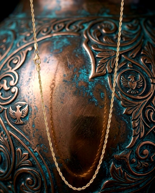 14kt Gold Rope Chain 20" SOLID 3mm