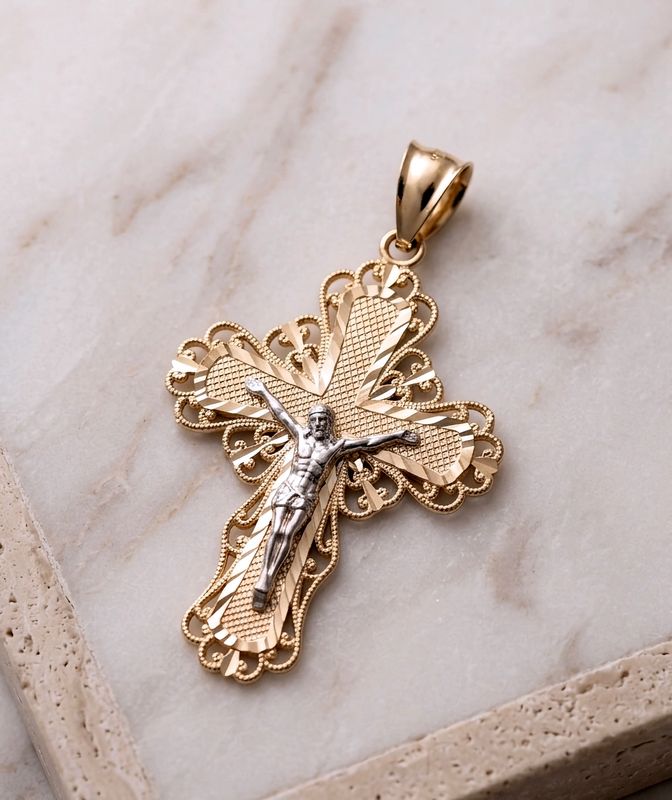 14kt Gold Cross Pendant