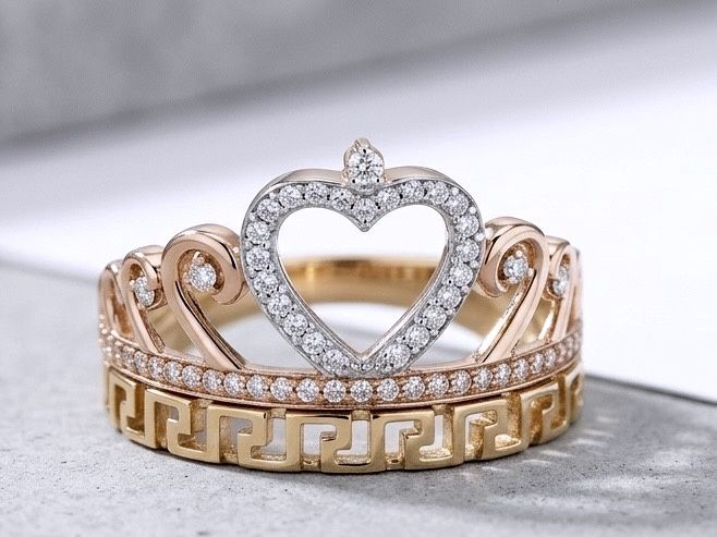 14kt Gold Heart Princess Ring