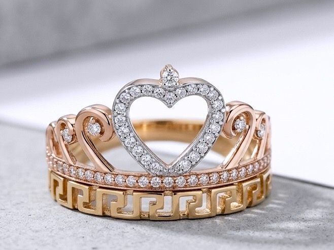 14kt Gold Heart Princess Ring