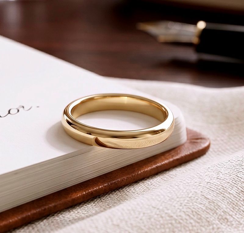 14kt Gold Wedding Band 3.1mm Ring