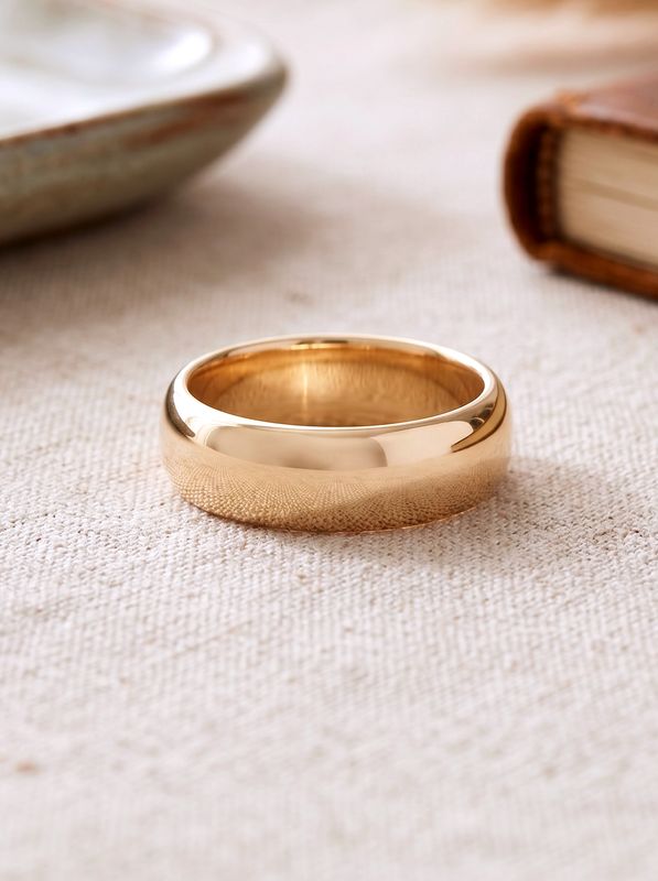 14kt Gold 6.28mm Wedding Band