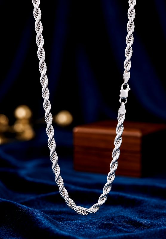Sterling Silver Flex Rope 6.7mm Chain