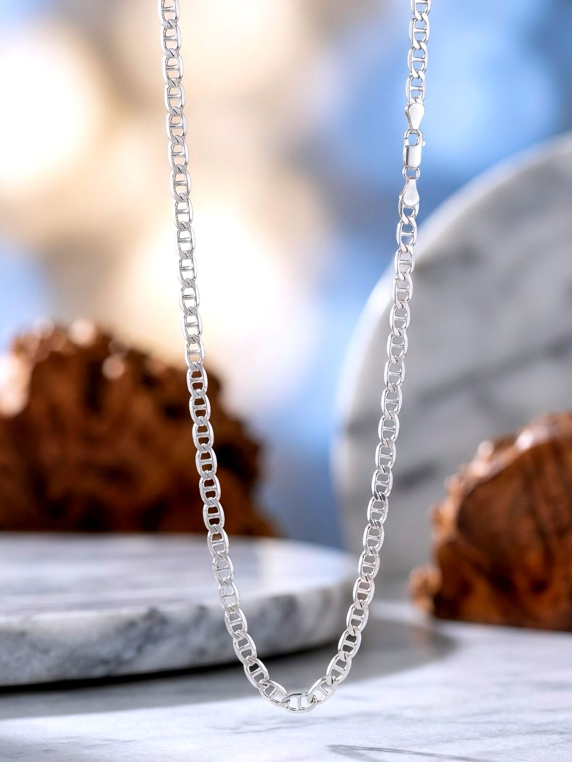 Sterling Silver Marina 24" Chain