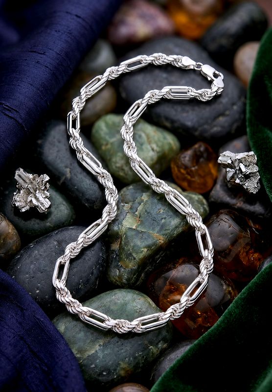 Sterling Silver Figa Rope Chain 5.8mm