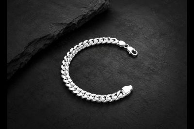 9.30mm Sterling Silver Miami Cuban Chain Bracelet 8"