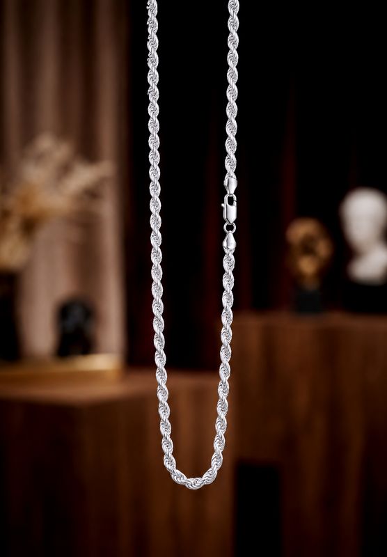 Sterling Silver Rope Chain 20''