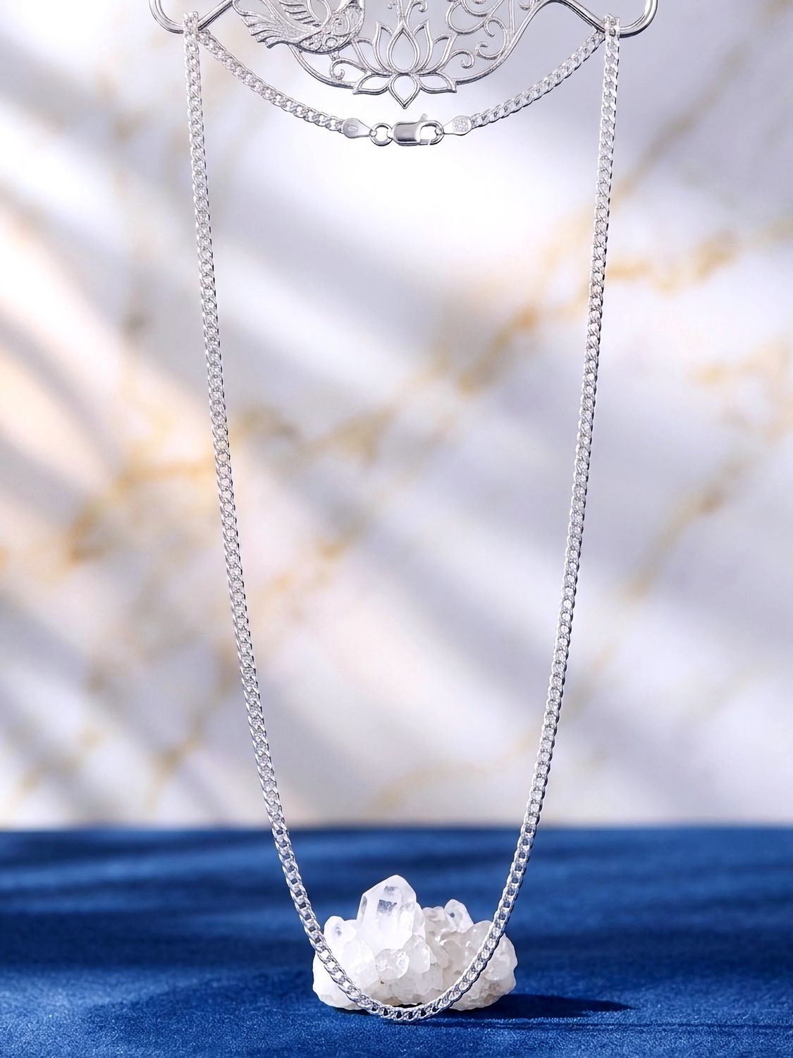 Sterling Silver Super Flat Curb 18'' Chain  2.3mm