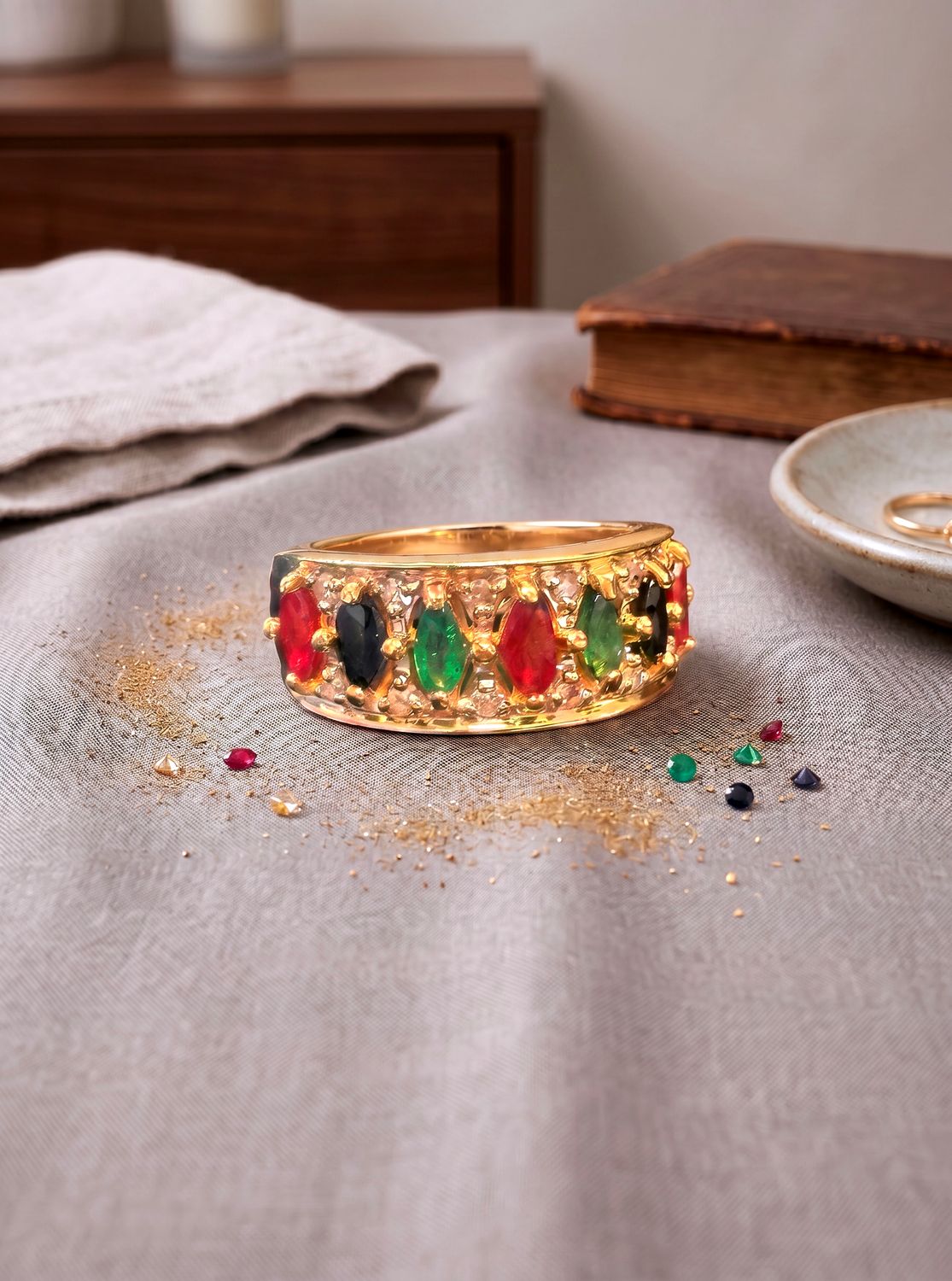 14kt Yellow Gold Multi-Birthstone Marquise