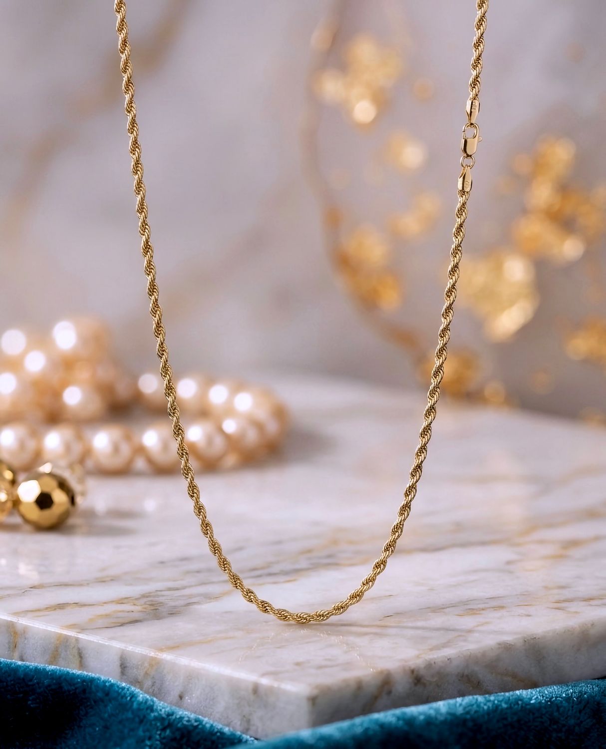 14kt Gold Rope Chain 24"