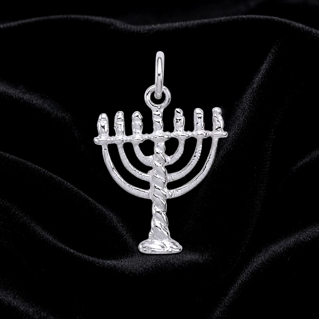 Sterling Silver Menorah Charm