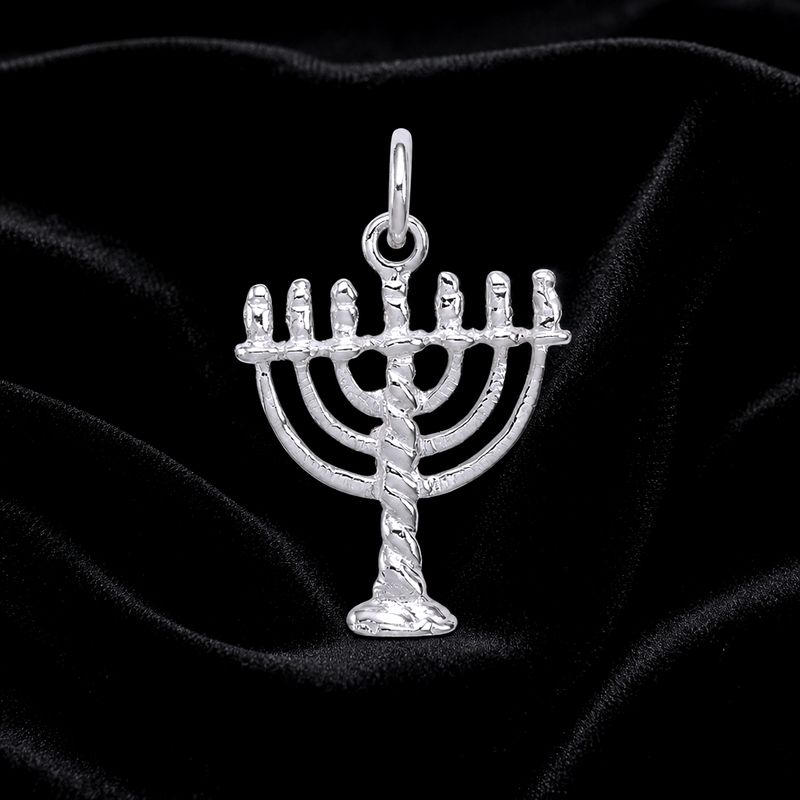 Sterling Silver Menorah Charm