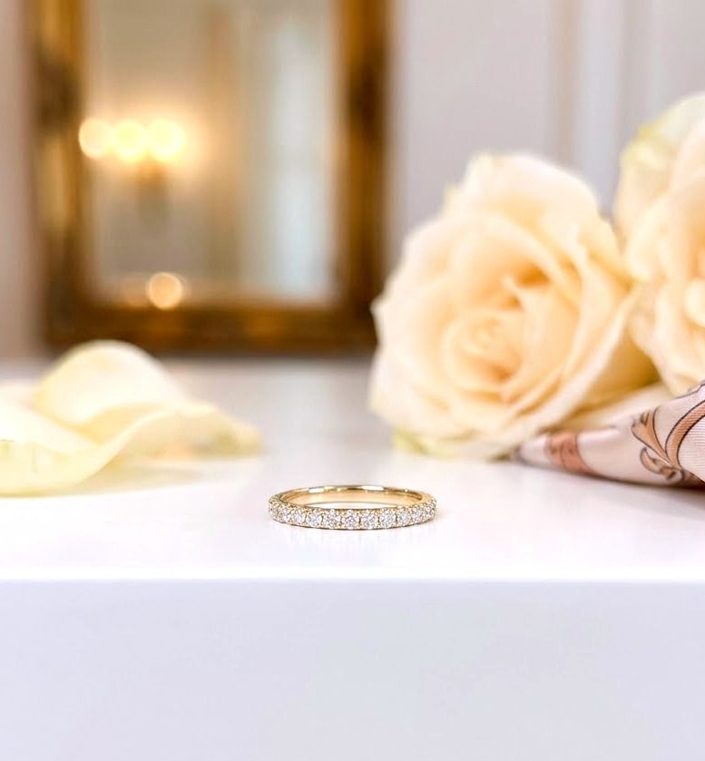 14KT Yellow Gold Lab Grown Diamond Band Ring