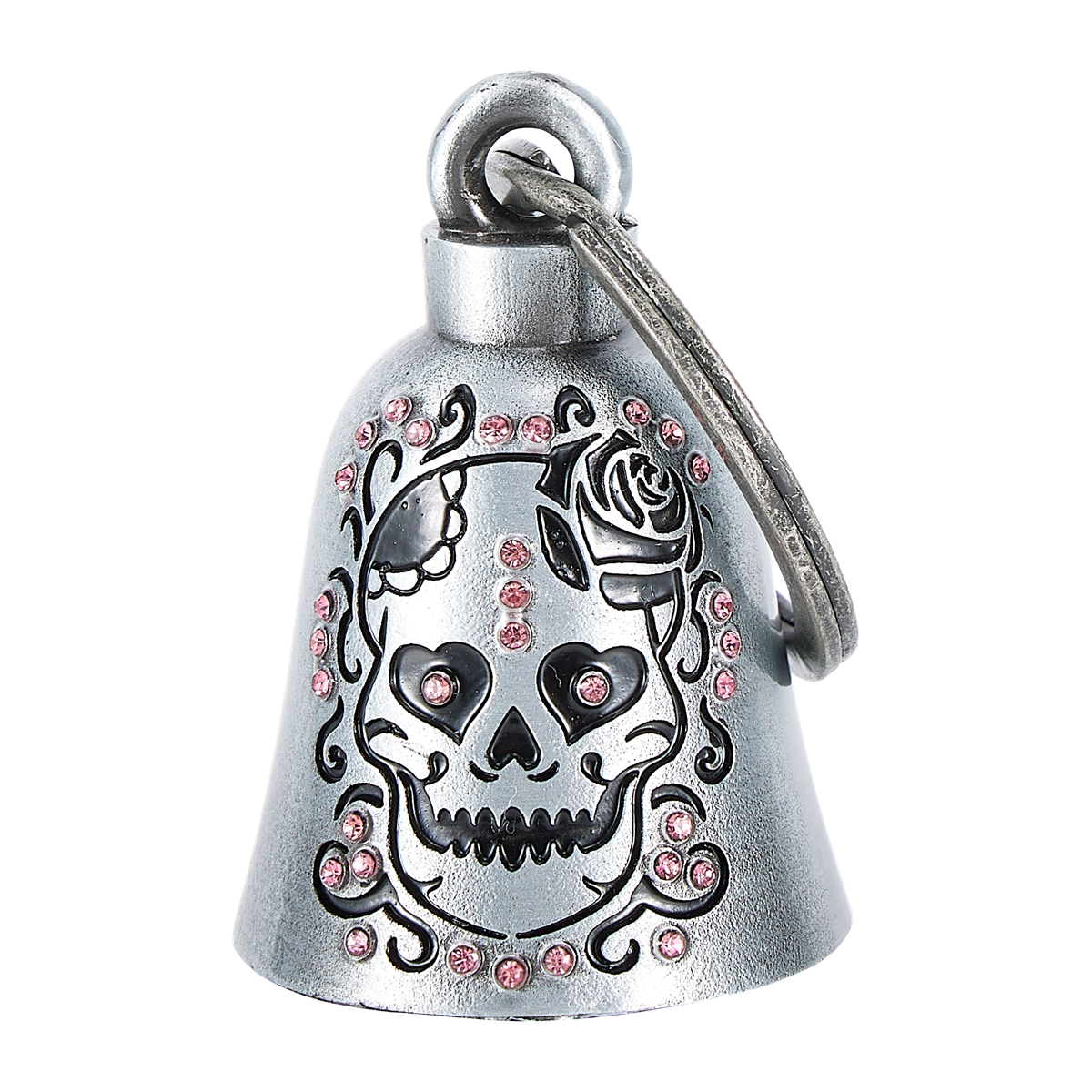 SKULL BLING BLING Pink Rhinestones Motorcycle Bell