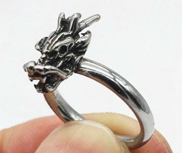 Small 316L Stainless Steel Dragon Ring