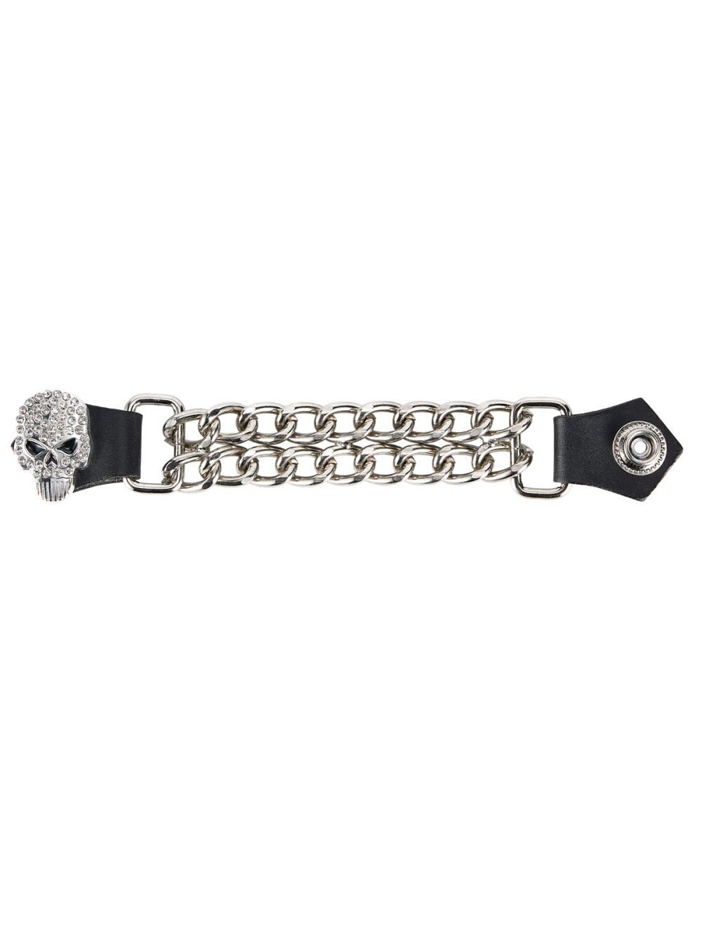 Skull Bling Bling Rhinestones Vest Extender