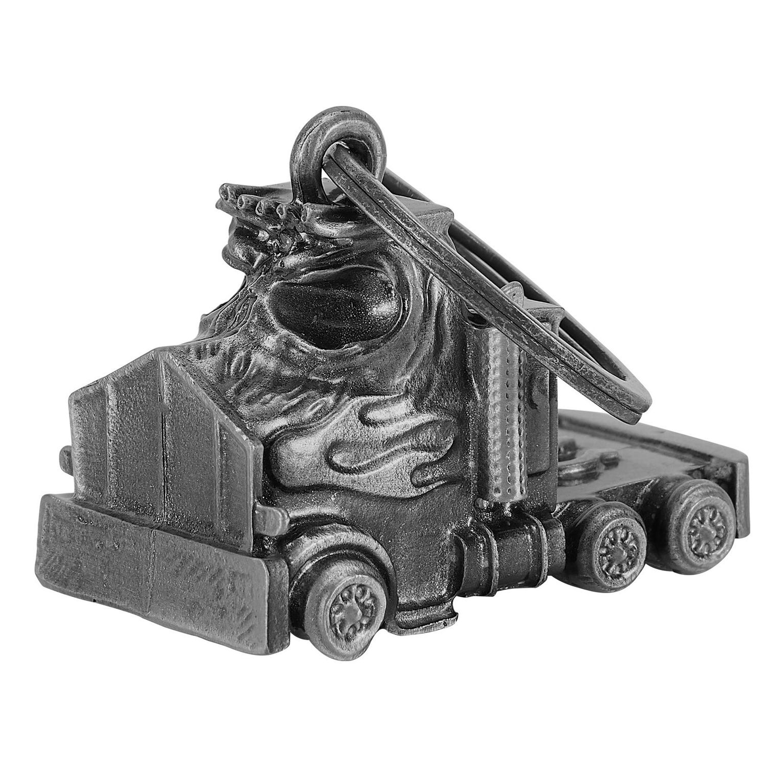 Semi Truck Skull Face With Flames Motorcycle Bell