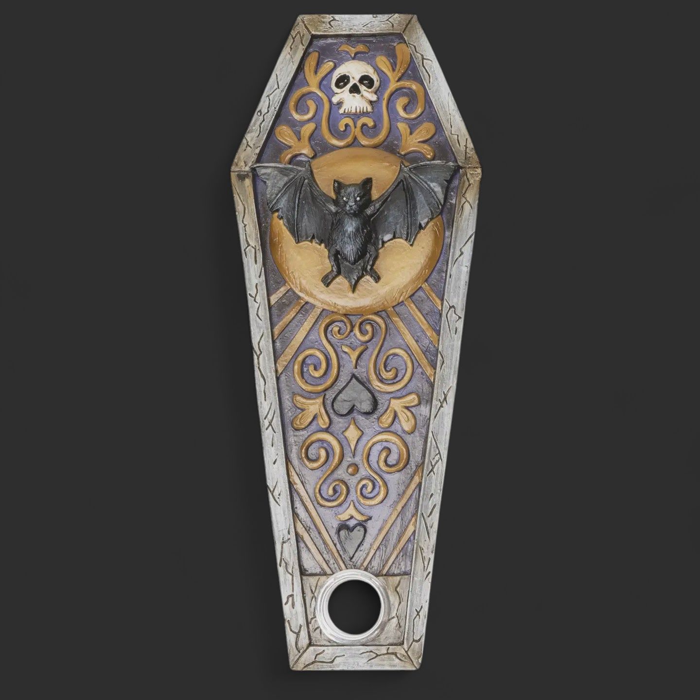 Gothic Vampire Bat Coffin Incense Burner