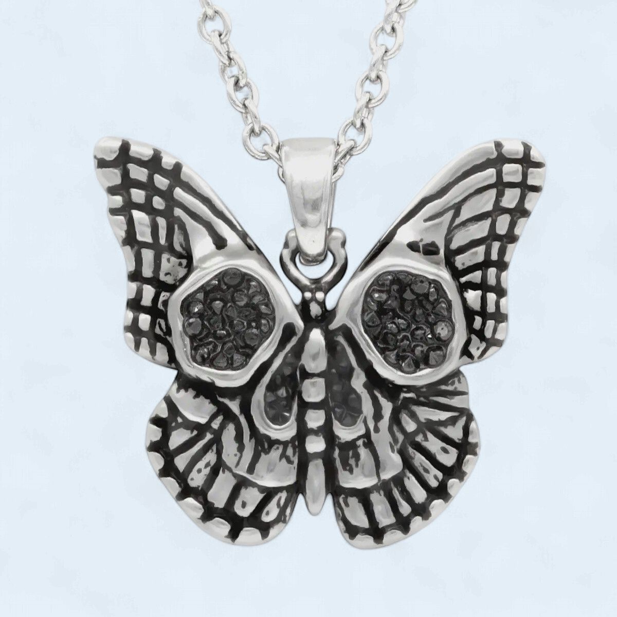 Controse Butterfly Skull Necklace