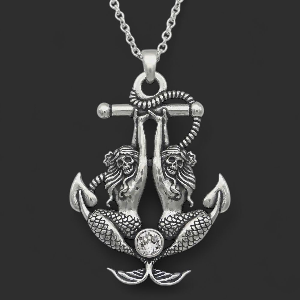 Controse Sea Sirens Mermaid-Anchor Necklace