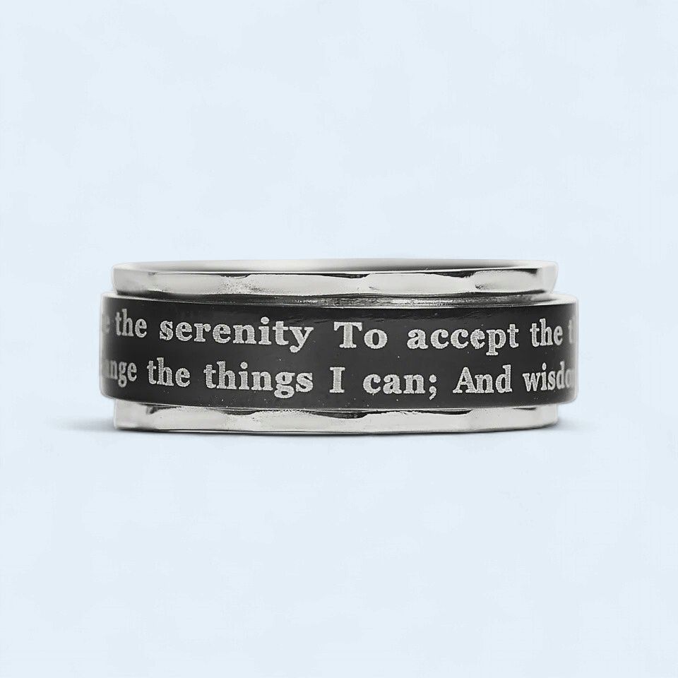 Serenity Prayer Spinner Center Ring