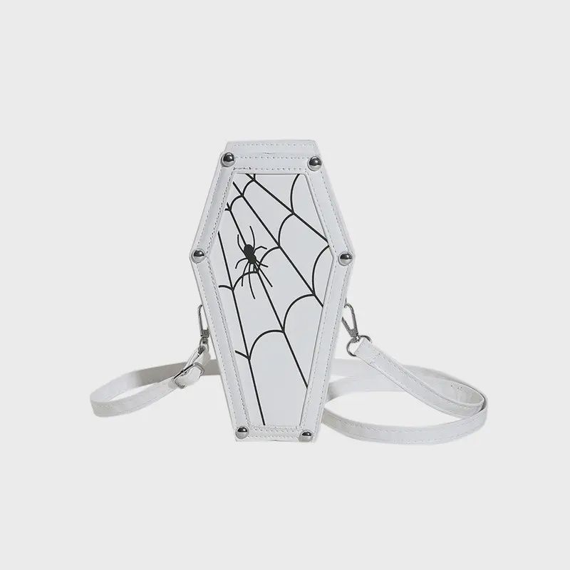 Halloween Gothic Creative White SpiderShoulder Bag