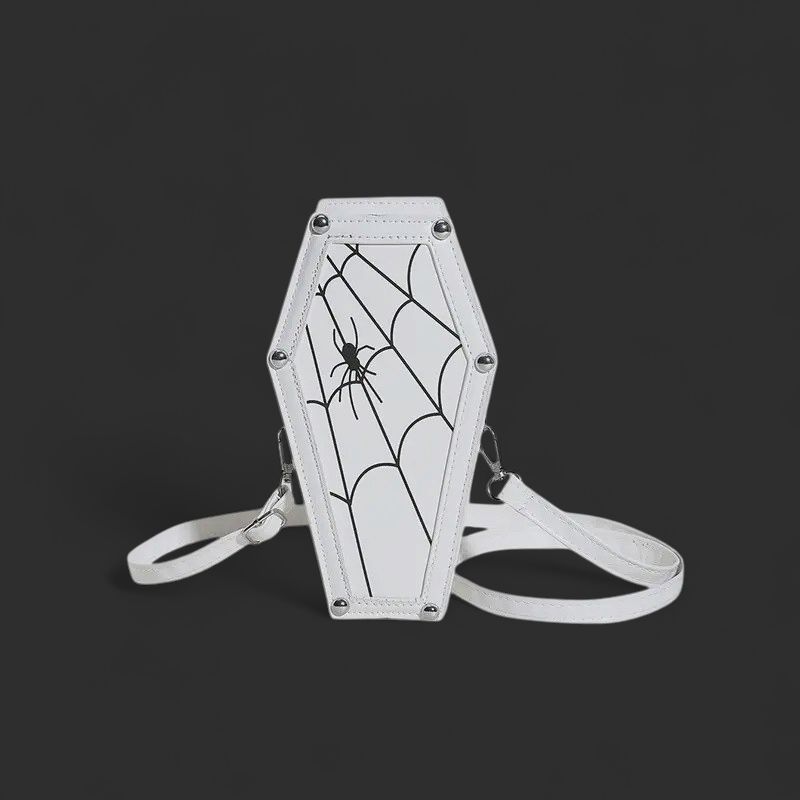 Halloween Gothic Creative White SpiderShoulder Bag
