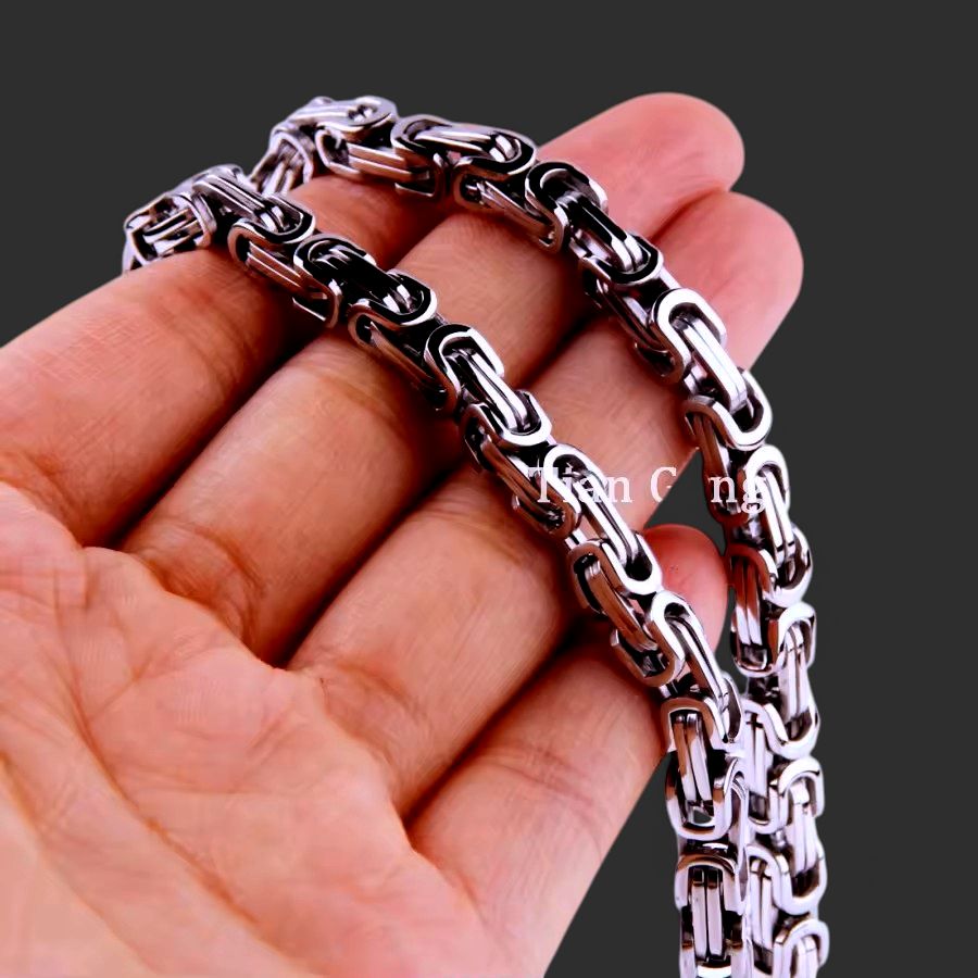 22" 4mm  316L Stainless Steel Byzantine Chain