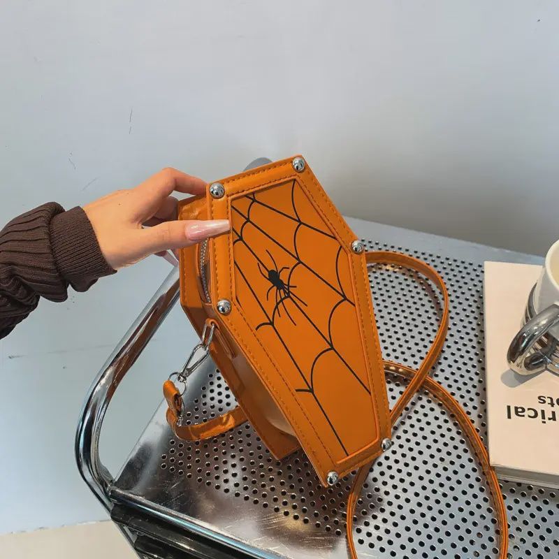 Halloween Gothic Creative Orange Spider Shoulder Bag