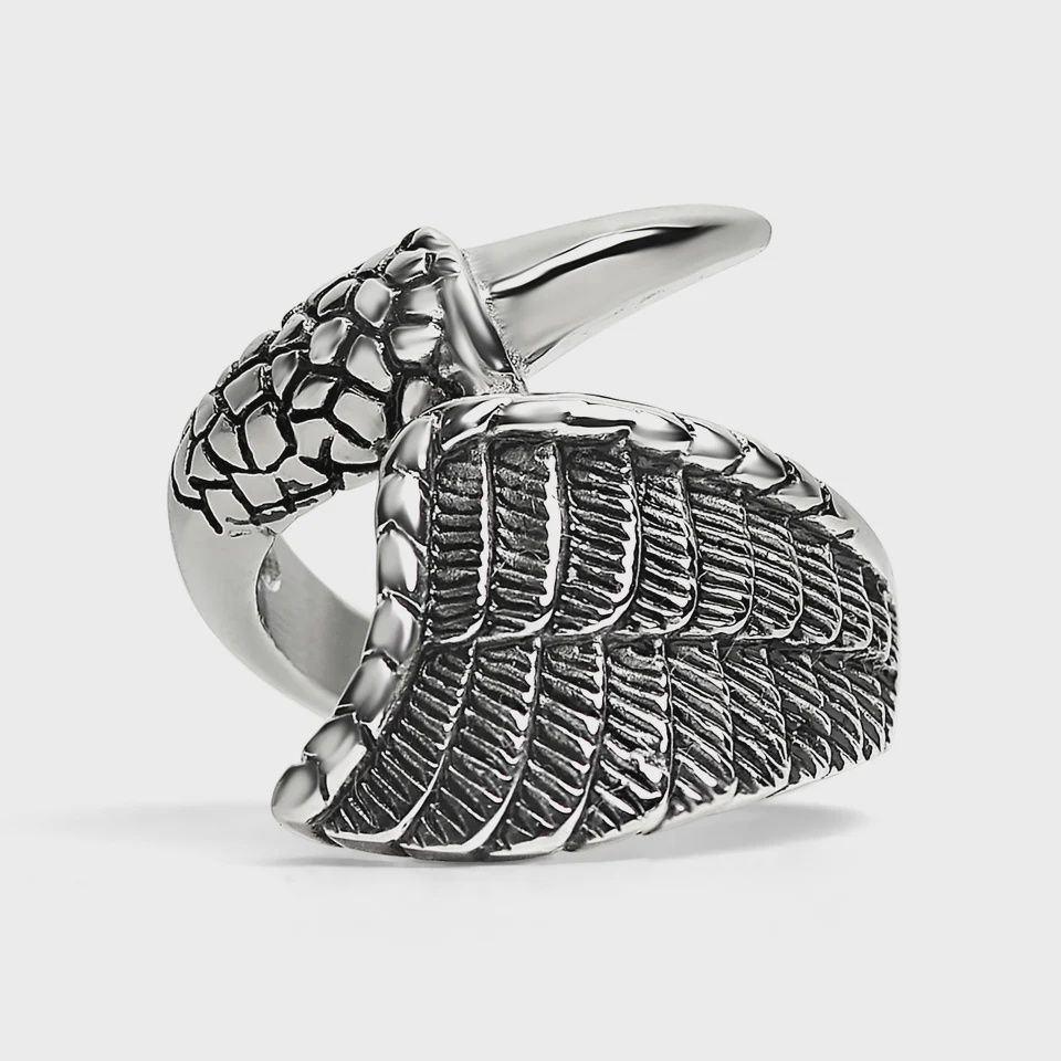 Dragon Claw And Angel Wing Ring