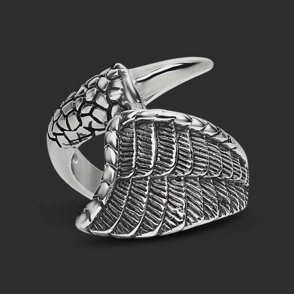 Dragon Claw And Angel Wing Ring