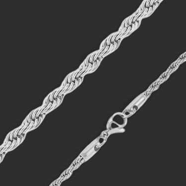 30" 6mm 316L Stainless Steel Rope Chain