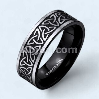 316L Stainless Steel Celtic Trinity Ring