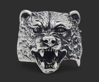 Bear 316L Stainless Steel Ring