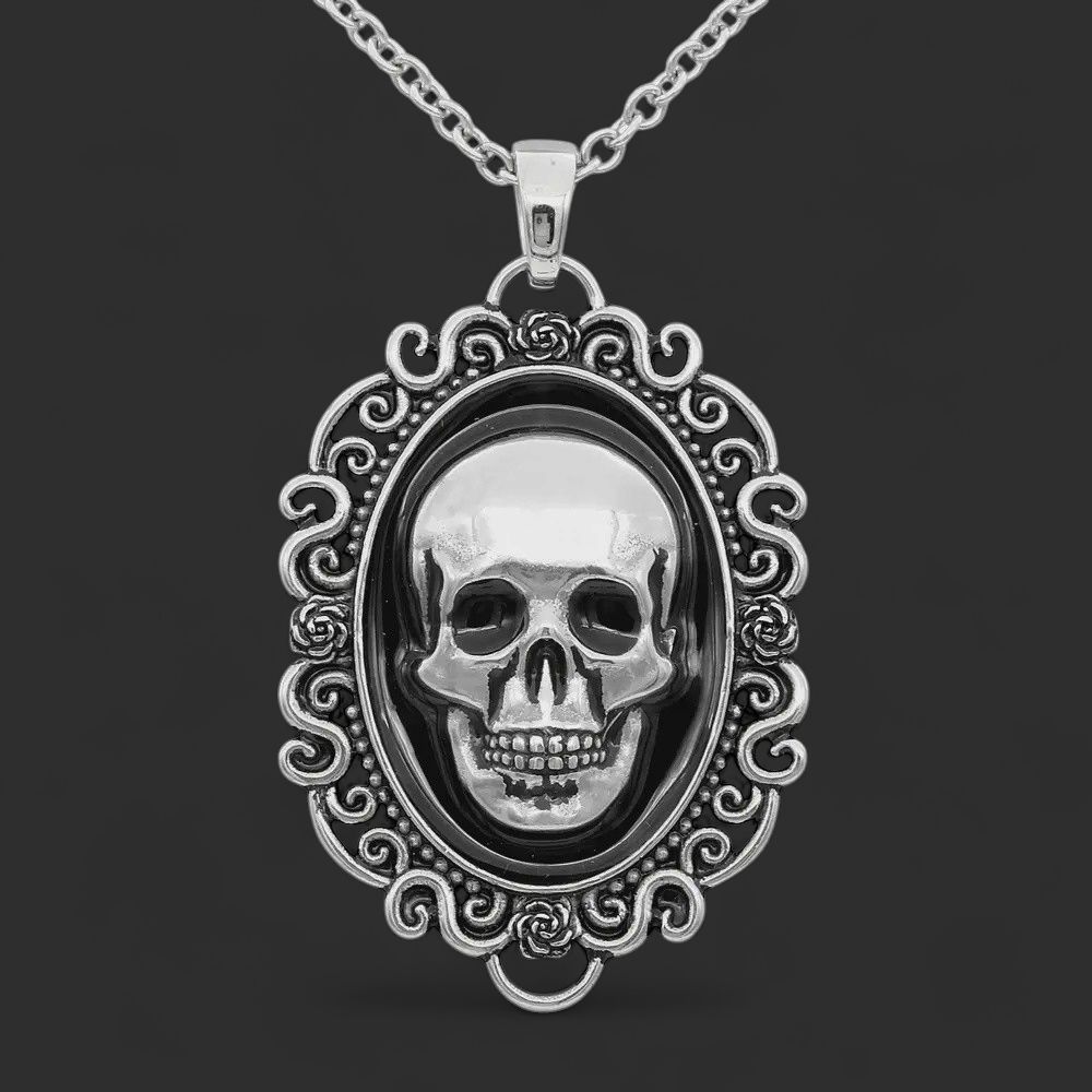 Resilient Skull Cameo Necklace