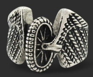Men's 316L Stainless Steel Wheel Ring