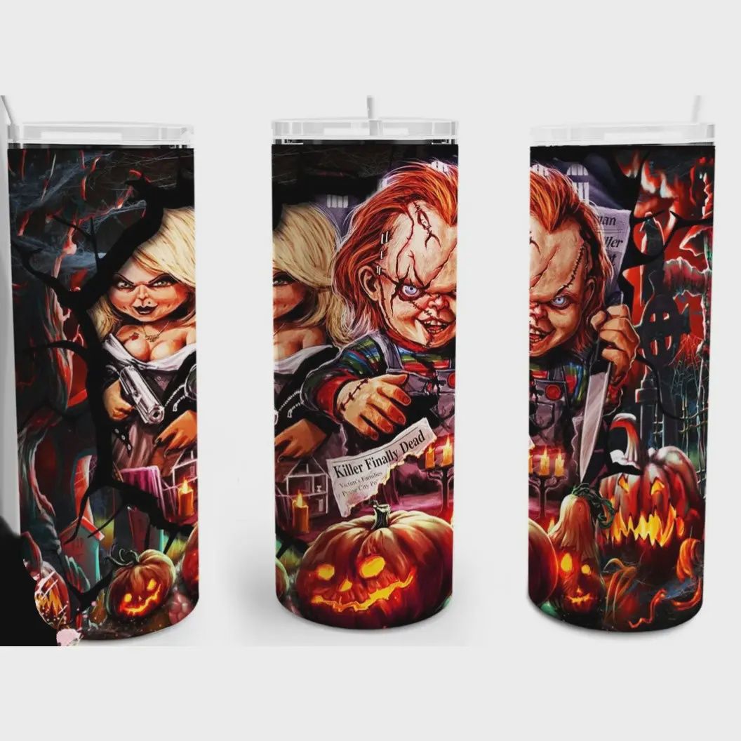 Chucky and Bride-Stainless Steel Tumbler
